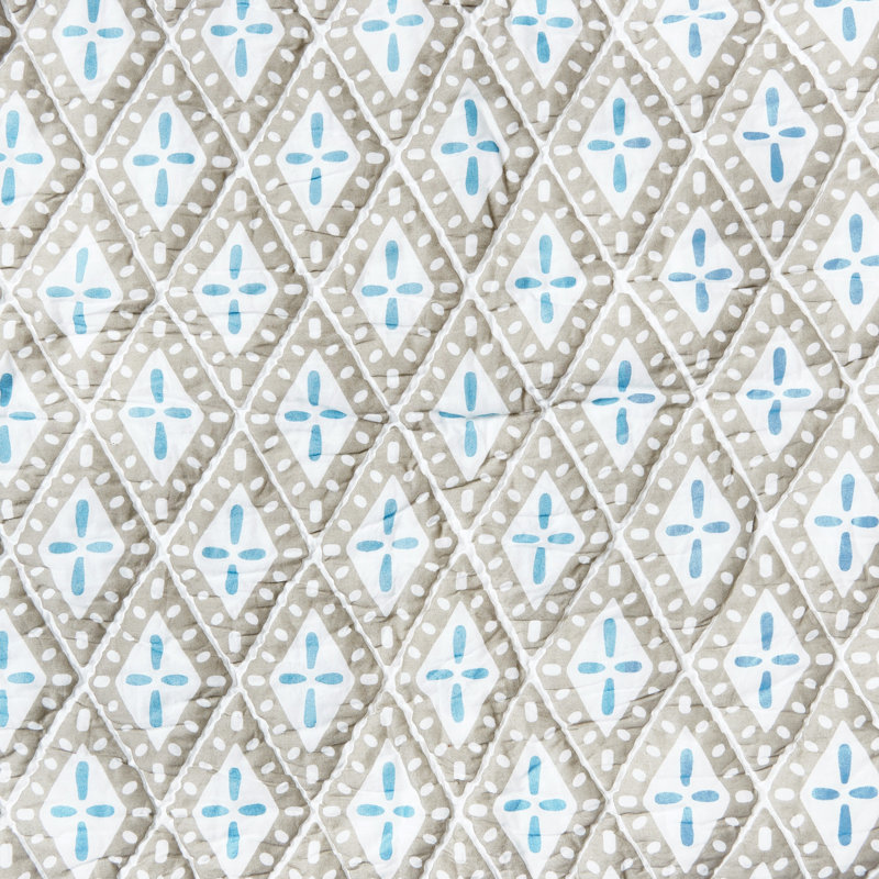 Liam Sky Cotton Reversible Quilt, Queen Quilt