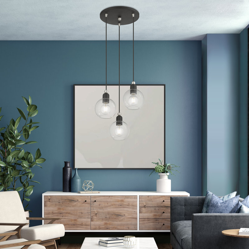 Onawa 3 - Light Cluster Pendant, Black