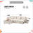 107" Chenille L-Shaped Sleeper Sofa Bed with USB Charging, Storage Ottoman & Adjustable Armrests-560093884