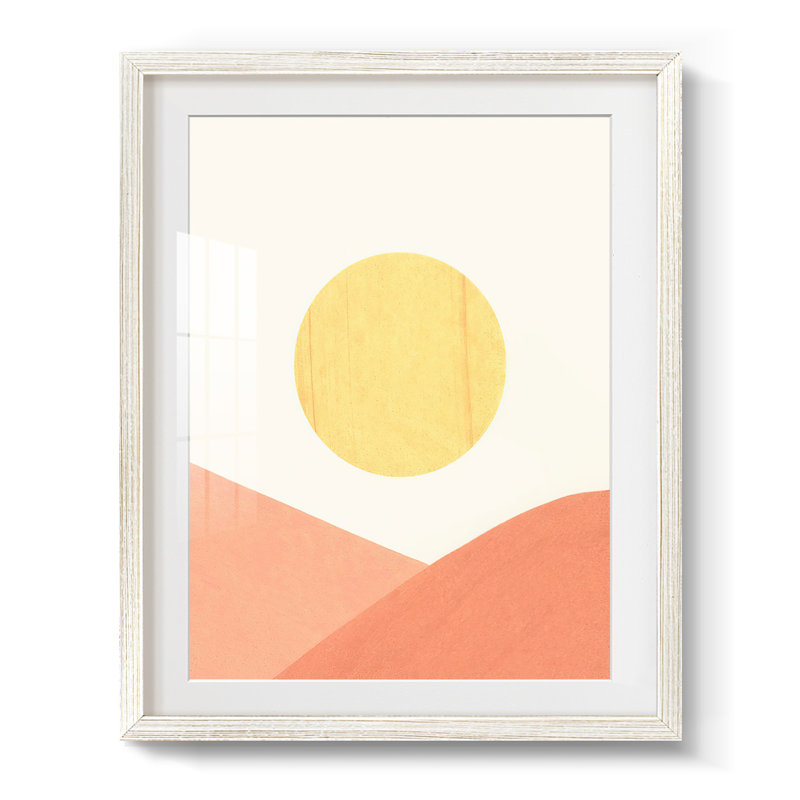 Simple Boho Sun II - impression encadrée, H 28,5 po x l 20,5 po, Blanc