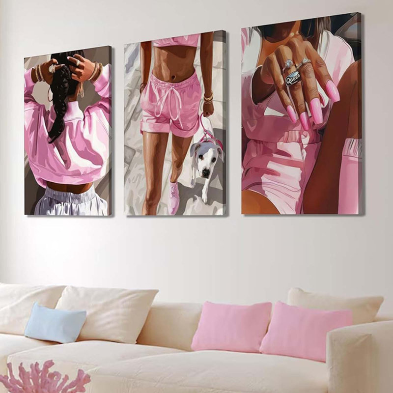 3 Piece Wrapped Canvas Print, 40 cm H x 90 cm W