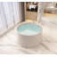 Baignoire autoportante ronde à double extrémité en acrylique Aqua Eden de 45 pouces avec drain Kingston Kingston