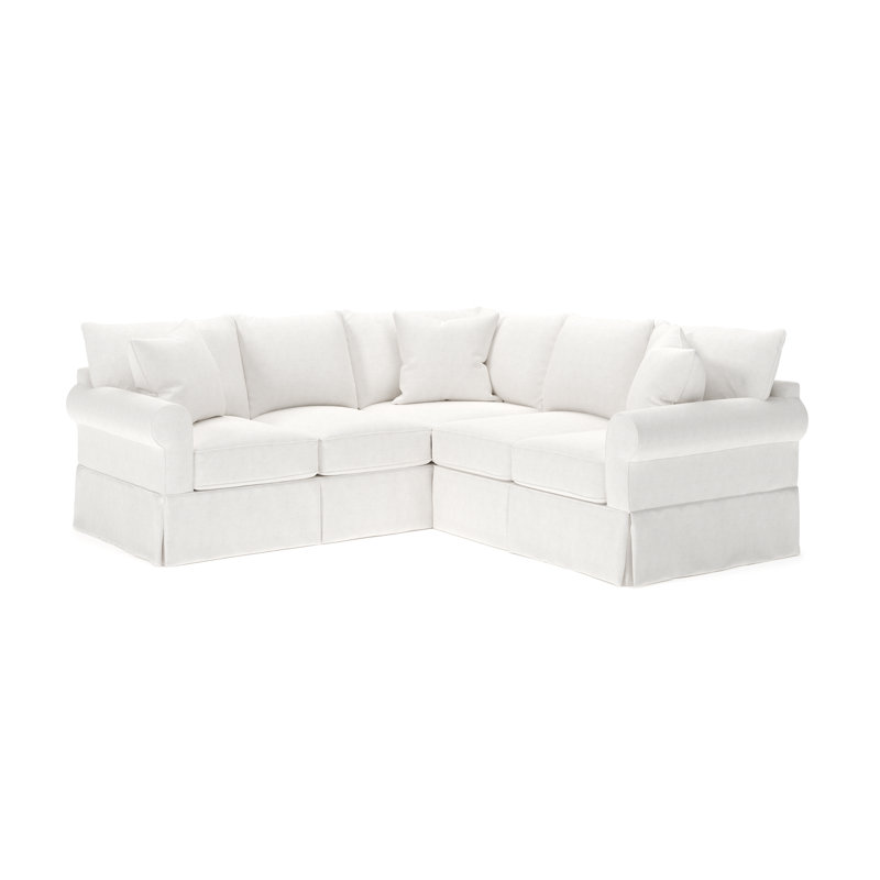 Canapé modulaire de coin 94 po Amari, Orienté vers la gauche, Chenille Crypton® neige Nomad