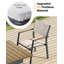 Chaises de patio empilables, ensemble de 2 chaises de patio empilables en aluminium Never-Rust-236610537-236610539