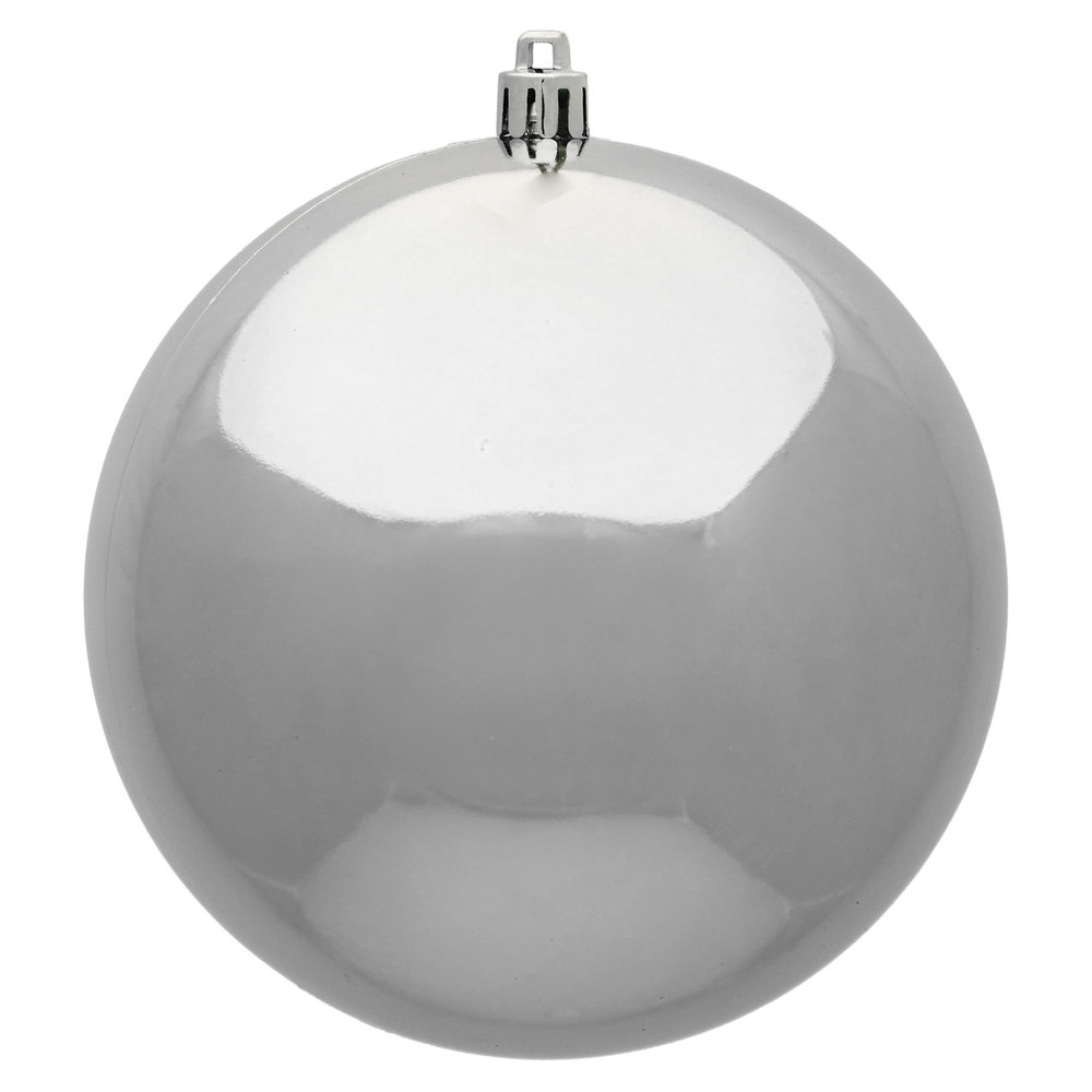6" Shatterproof Bauble, Silver, 6" H x 6" W x 6" D