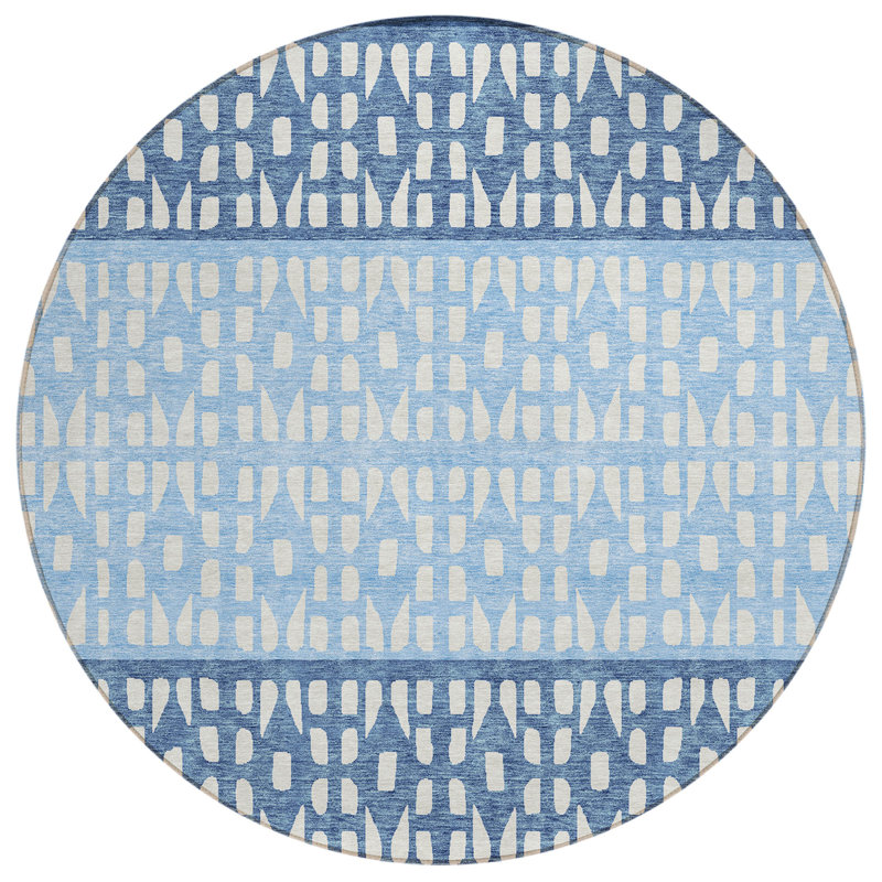  Chayden Area Rug with Non-Slip Backing, Round 8'