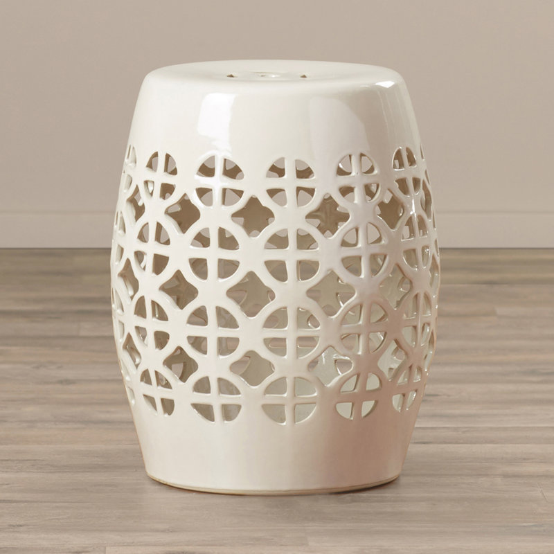 Tabouret de jardin Eufaula, Crème