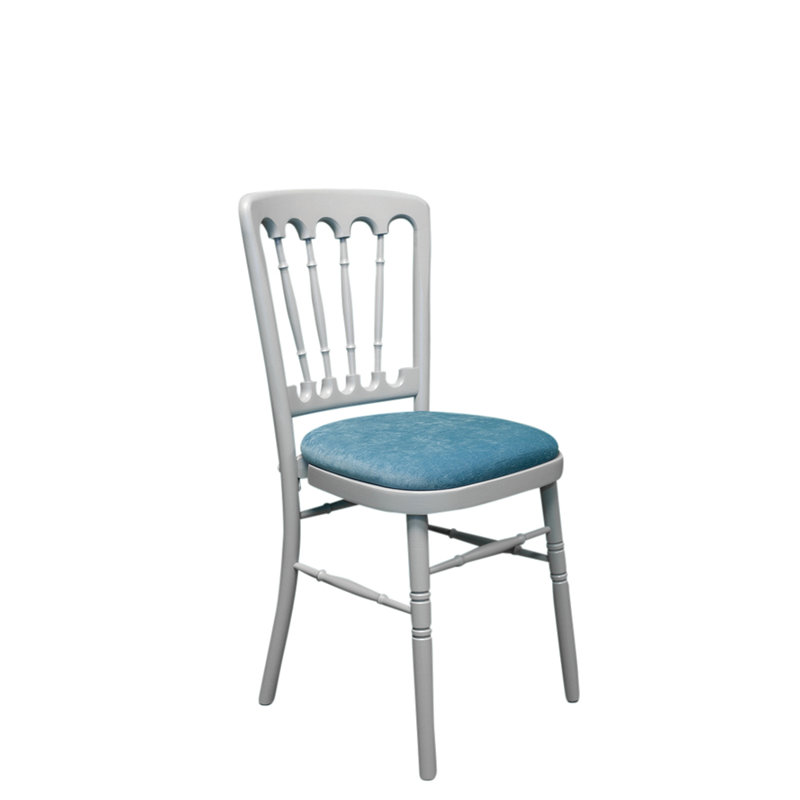 Arroyo 43cm H Polyester Blend Upholstered Slat Back Side Chair, Teal, Grey