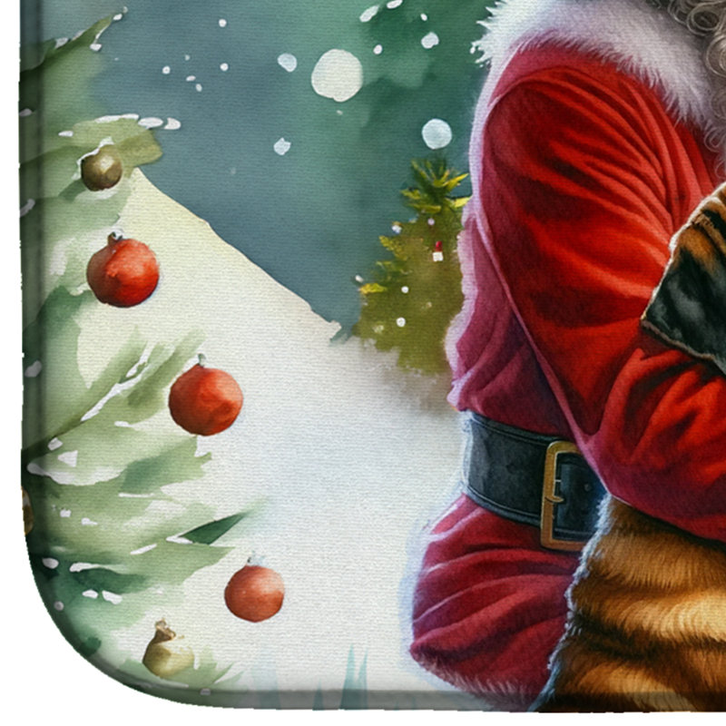 Tapis de vaisselle Mastiff and Santa Claus