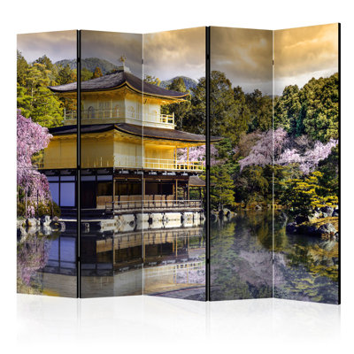 Geller 225cm W x 172cm H 5 - Panel Folding Room Divider