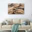 Ensemble de 1 tableau abstrait sur toile « Vagues »-470953406-470953405