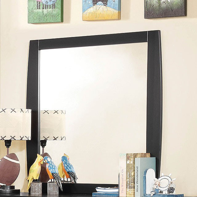 Miroir de commode Burdick, Noir