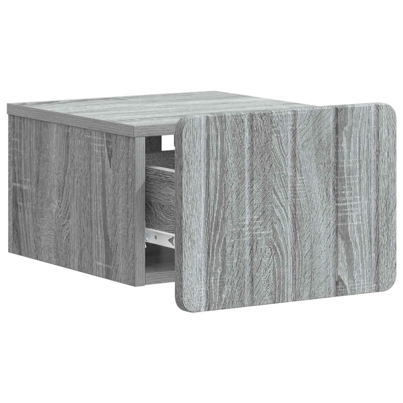 33 cm W Bedside Table, Grey Sonoma