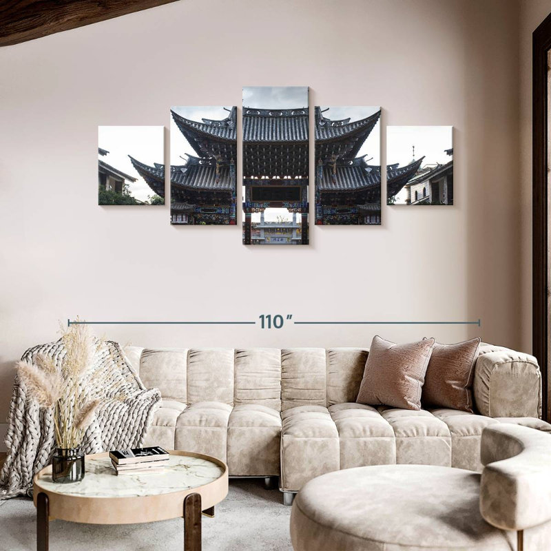 Chinese Park Pavilion, 42" H x 92" W