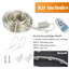 Cordon lumineux 32,8 pi, 120 V enfichable, débrochable, connectable, luminosité réglable, étanche IP65, télécommande avec modes dynamiques et minuterie-1280980090