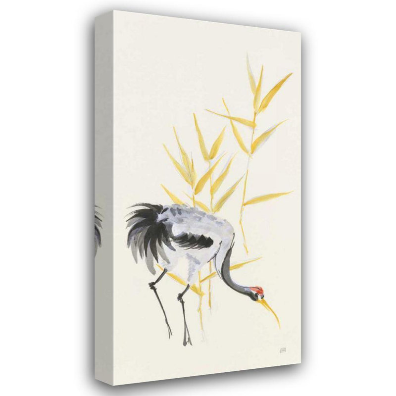 Art sur toile tendu avec galerie Latitude Run® Paschke, Chris, Crane Reeds II, H 40 po x l 22 po