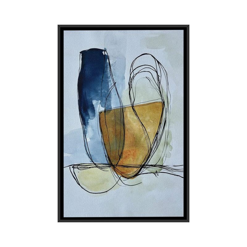 Printemps, formes abstraites, reproduction d'art murale, toile encadrée, H 40 po x l 26 po, Noir