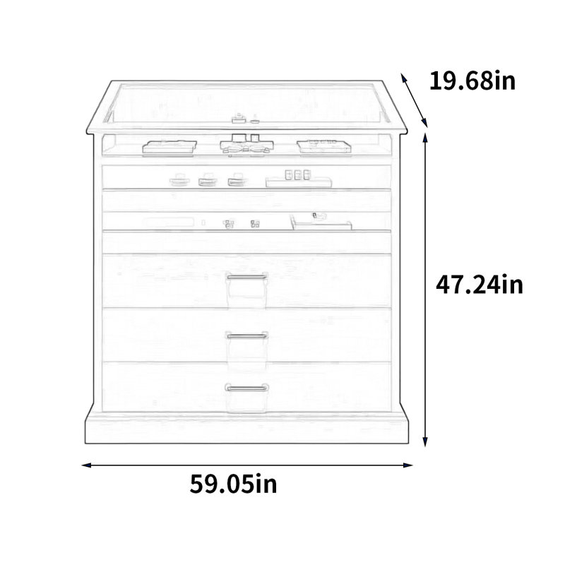Armoire pour îlot central de style médiéval