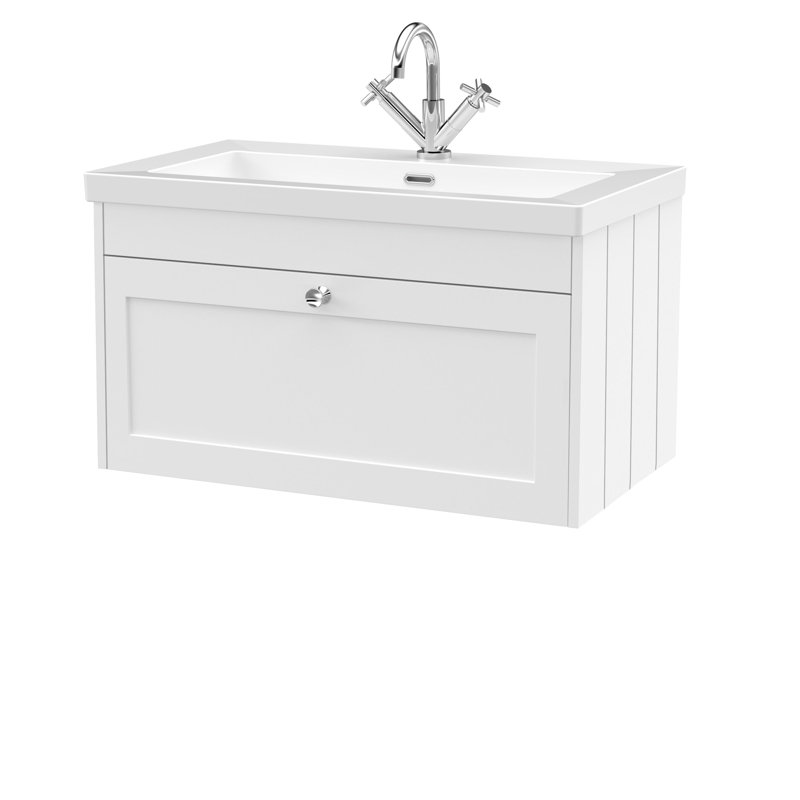 Ashwick Bathroom Vanity, Satin White, 813 cm