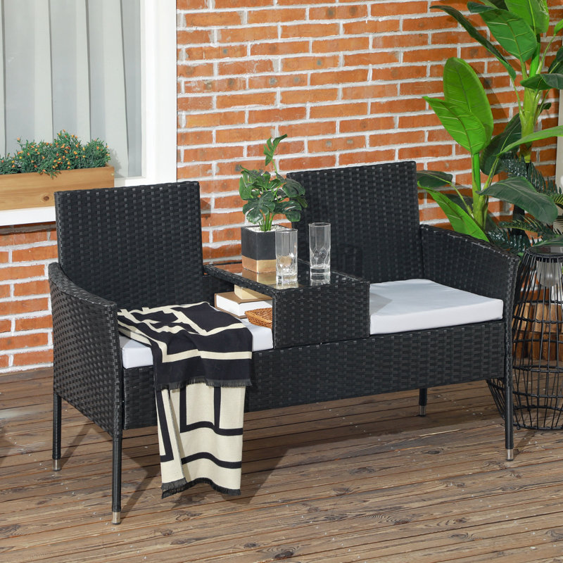 Chaise de patio avec coussins Bromelaid, Gris