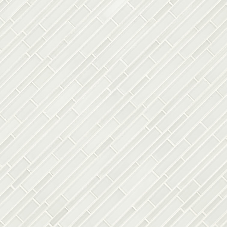 Interlocking Pattern 12" x 12" Glass Mesh-Mounted Mosaic Tile