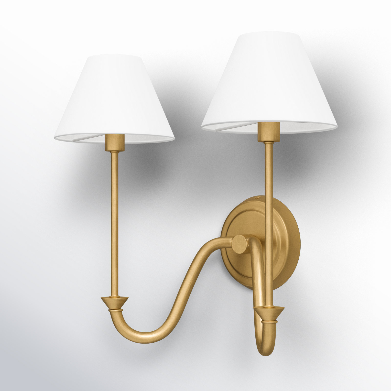 Greta 2-Light Wallchiere, Gold
