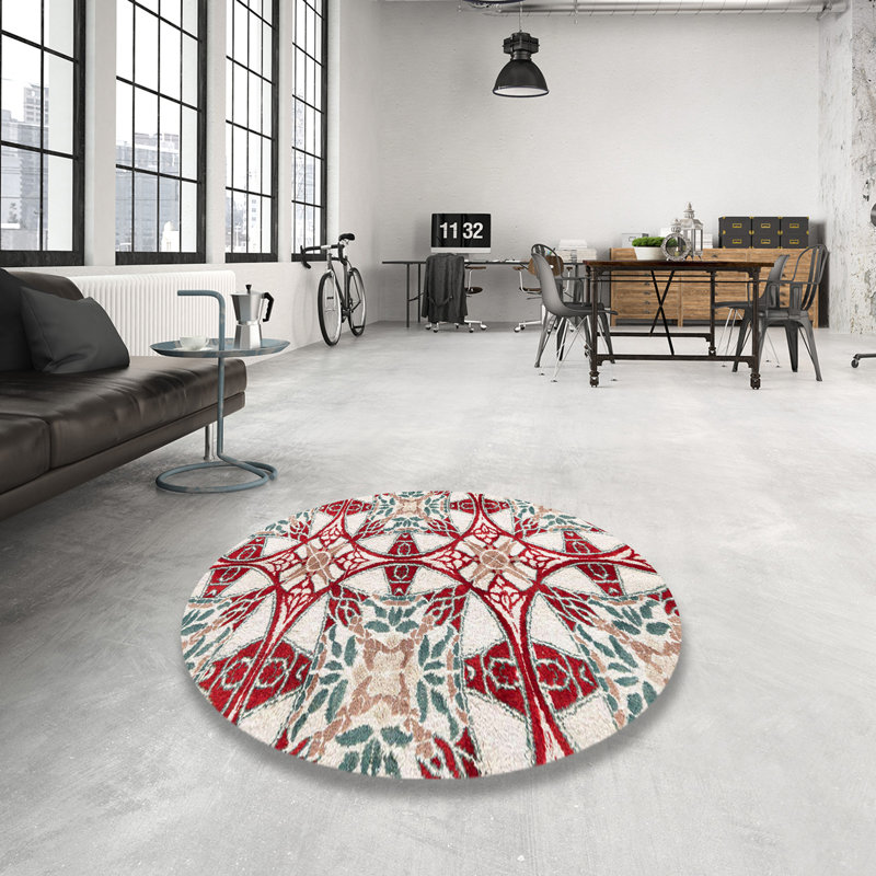 Abstract Indoor Rug, Round 7'