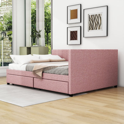 Tayson Full 2 Drawers Upholstered Daybed by Latitude Run