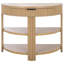 Christy Reeded Half Moon Console Table-1814622413