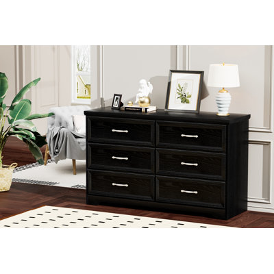 Modern 3 Drawer Bedroom Chest Of Drawers With 6 Drawers Dresser, Clothes Organizer -Metal Pulls For Living Room, Bedroom, Hallway, 47.6?L X 15.7?W X 2 -  Red Barrel StudioÂ®, D84C3F8208094FB19F4BF62BD6F5B3F8