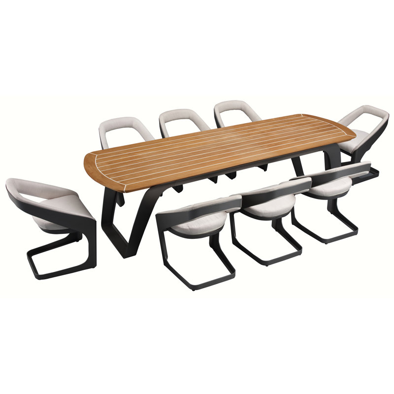 Outdoor 9 - Piece Dining Set with Cushions