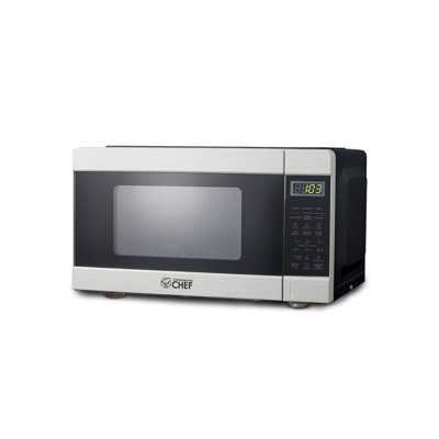 COMMERCIAL CHEF 0.9 Cu Ft Countertop Microwave with 10 Power Levels, Black