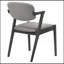 Chaise de salle à manger brune et grise (ensemble de 2)
