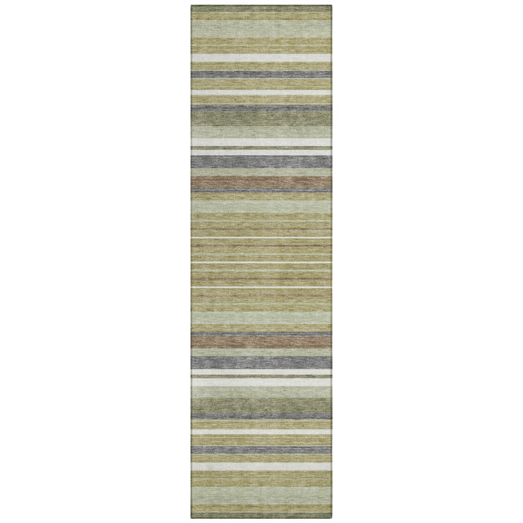 Machine Washable Indoor/Outdoor Drennen ACN2330 Stripes Rug