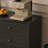 Simple French Style Black Buffet Table