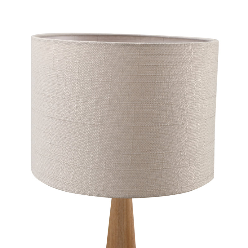 Manveen 20" Natural Solid Wood Table Lamp