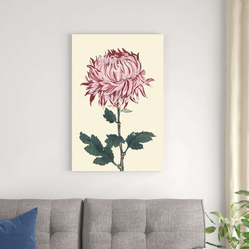 Chrysanthème bloc de bois IV, H 36 po x l 24 po