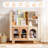 Kids’ All-in-One Wooden Storage Bookshelf with Toy Organizer & Hooks, Kids Bookcase, Storage Book Rack-704149361