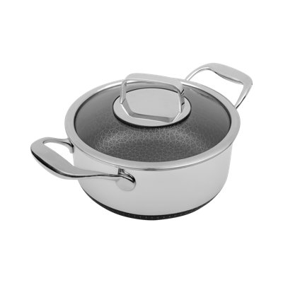 DiamondClad by Livwell 3-Quart Hybrid Nonstick Stainless Steel Pot and Lid