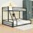 Metal Bunk Bed With Ladder And Slats-1228125992-1228125996