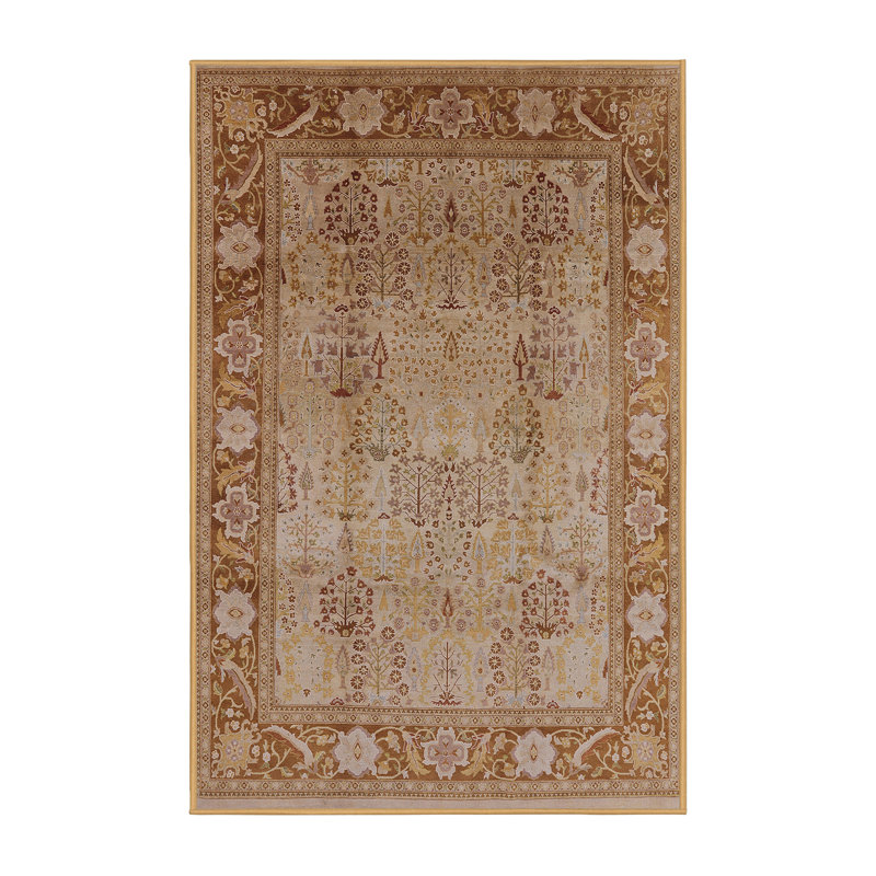 Tapis oriental brun / beige, Rectangle 2 pi x 4 pi