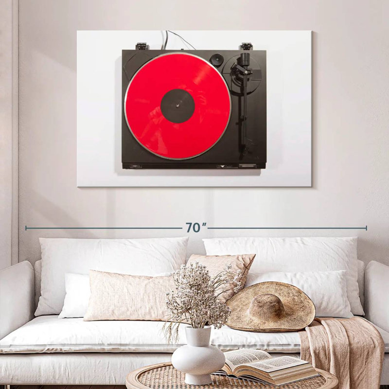 Abarca Bright Red Record Player, 32" H x 48" W