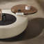 Table de bout rotative de style crème