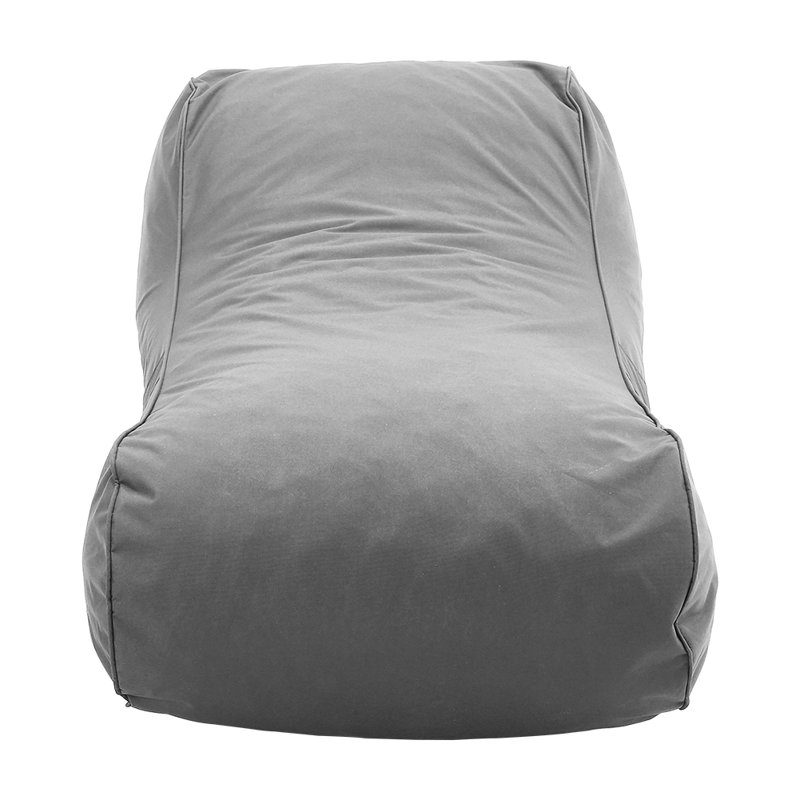 Polyester Refillable Bean Bag Lounger, Dark Grey, 65cm H x 180cm W x 80cm D