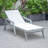 Outdoor Rust-Resistant Metal Chaise Lounge Set with Table-88151122
