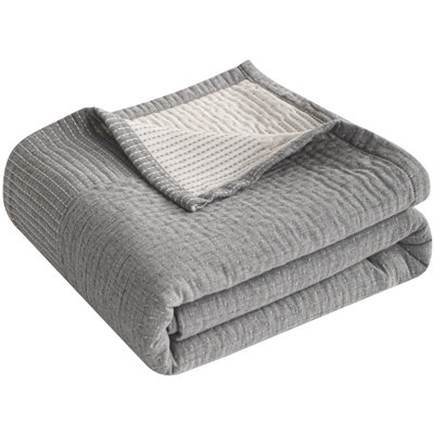 3 Layer Muslin Cotton Blanket, Breathable Lightweight All Season Machine Washable Bed Blanket