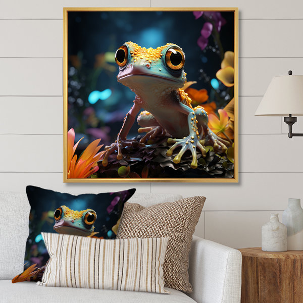 Ebern Designs Expressionist Frog Movement II On Canvas Print | Wayfair