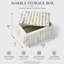 Boîte de rangement en marbre blanc sculpté-2133743803