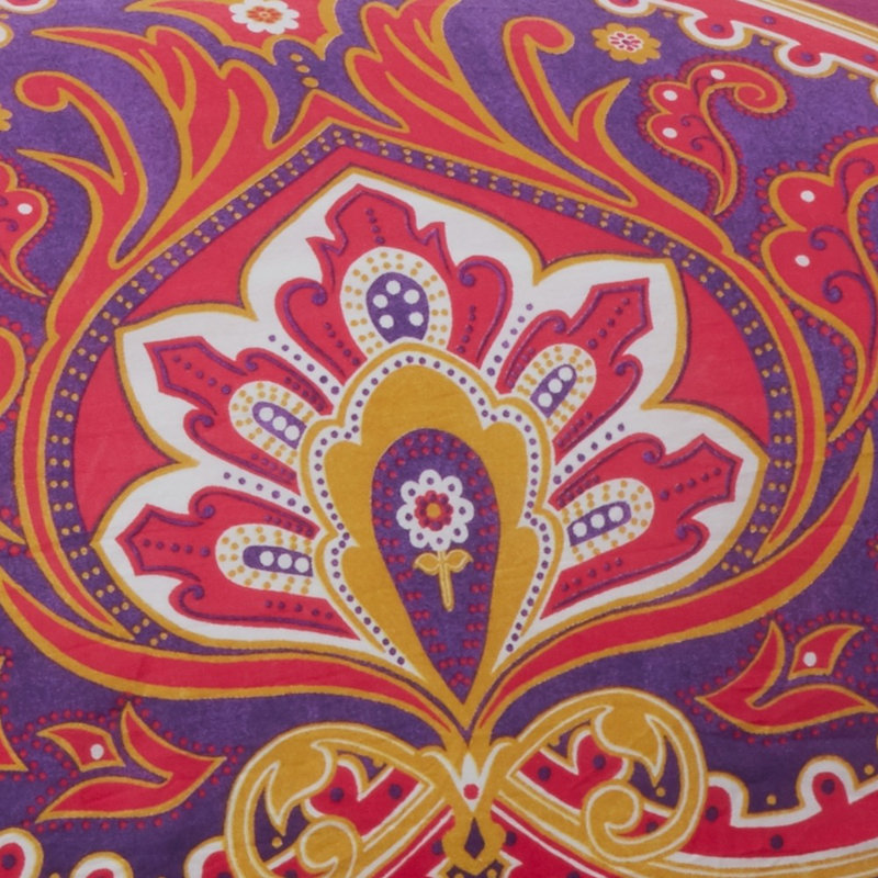 Comerfo Damask Duvet Cover with Pillowcases Included, Double Duvet Cover + 2 Standard Pillowcases, Ruby