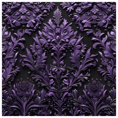 Édredon mauve à motif floral